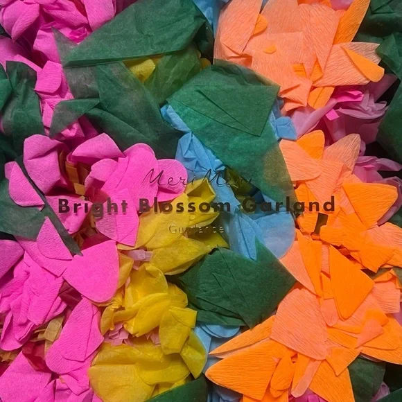 BRAND NEW MERI MERI BRIGHT BLOSSOM TROPICAL FLORAL 7FT. PARTY GARLAND - Picture 2 of 4